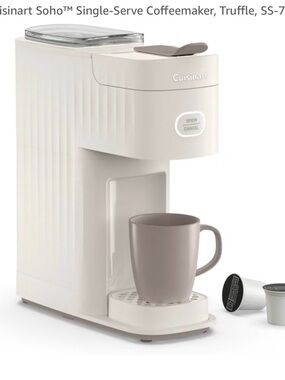 Cuisinart Single-Serve Coffeemaker in Cream with Taupe Mug